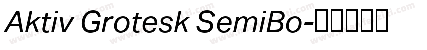 Aktiv Grotesk SemiBo字体转换
